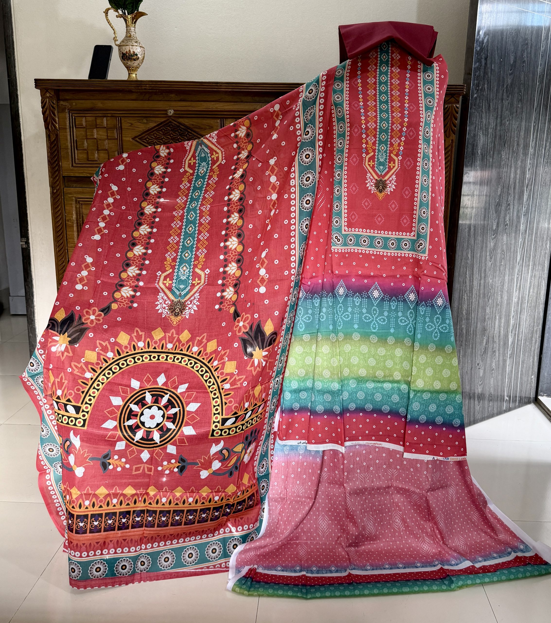 Light Red/Pink/Yellow Multicolor-জমজম সুইস লোন