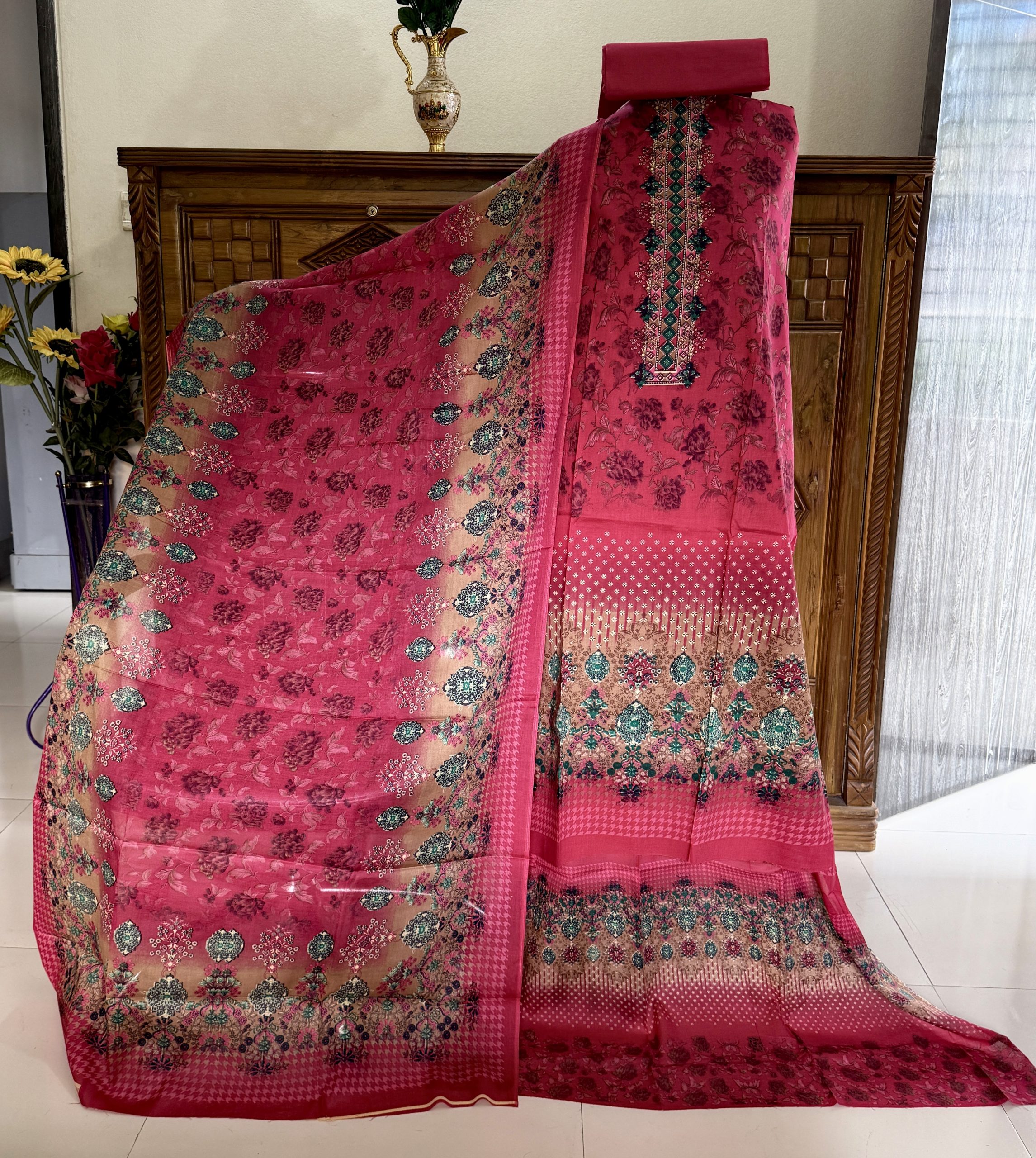 Dark Rose Red Multicolor-মিতা মালহা