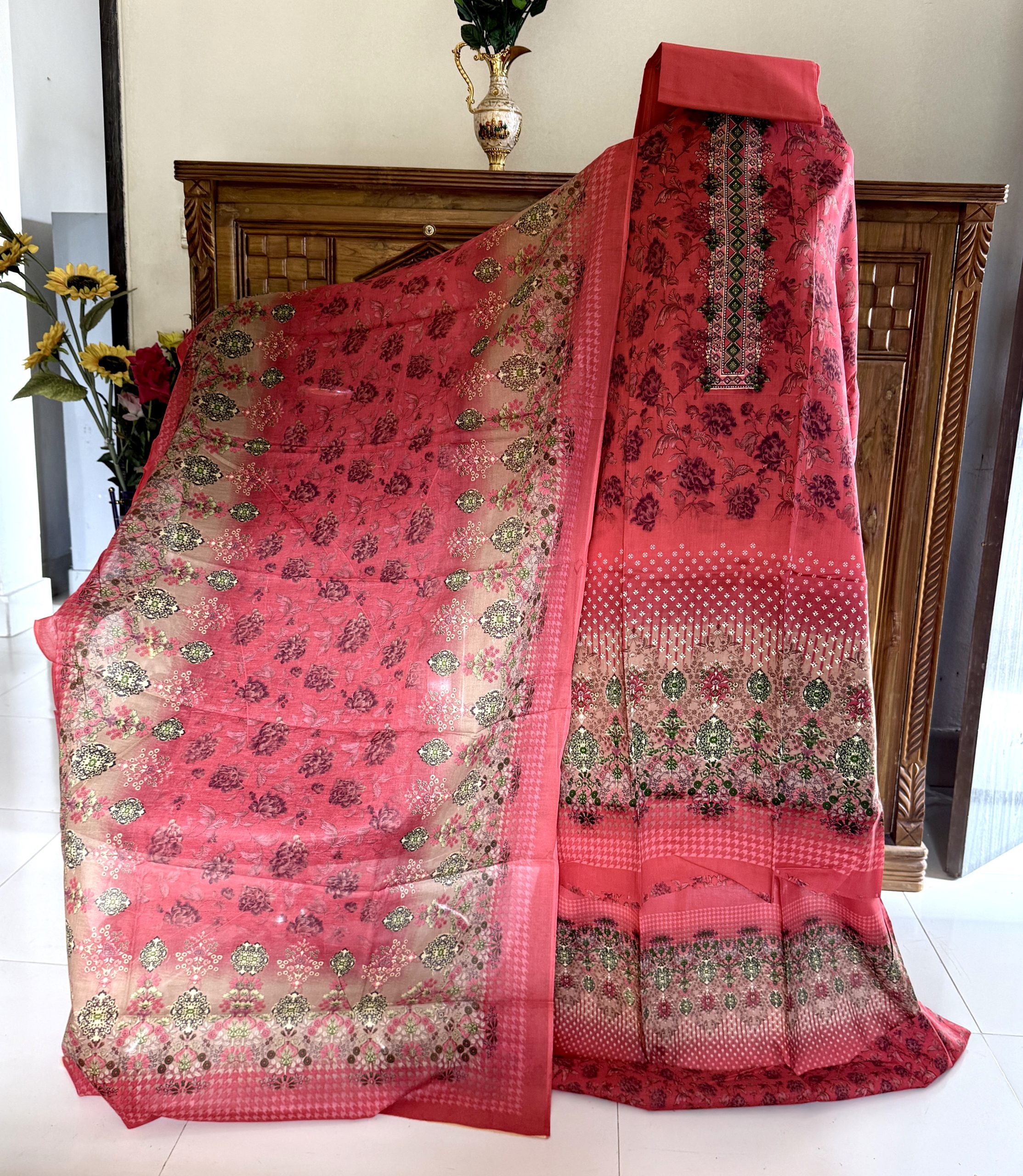Light Red Multicolor-মিতা মালহা